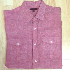 Banana Republic XL Cotton/Linen Short Sleeve Shirt
